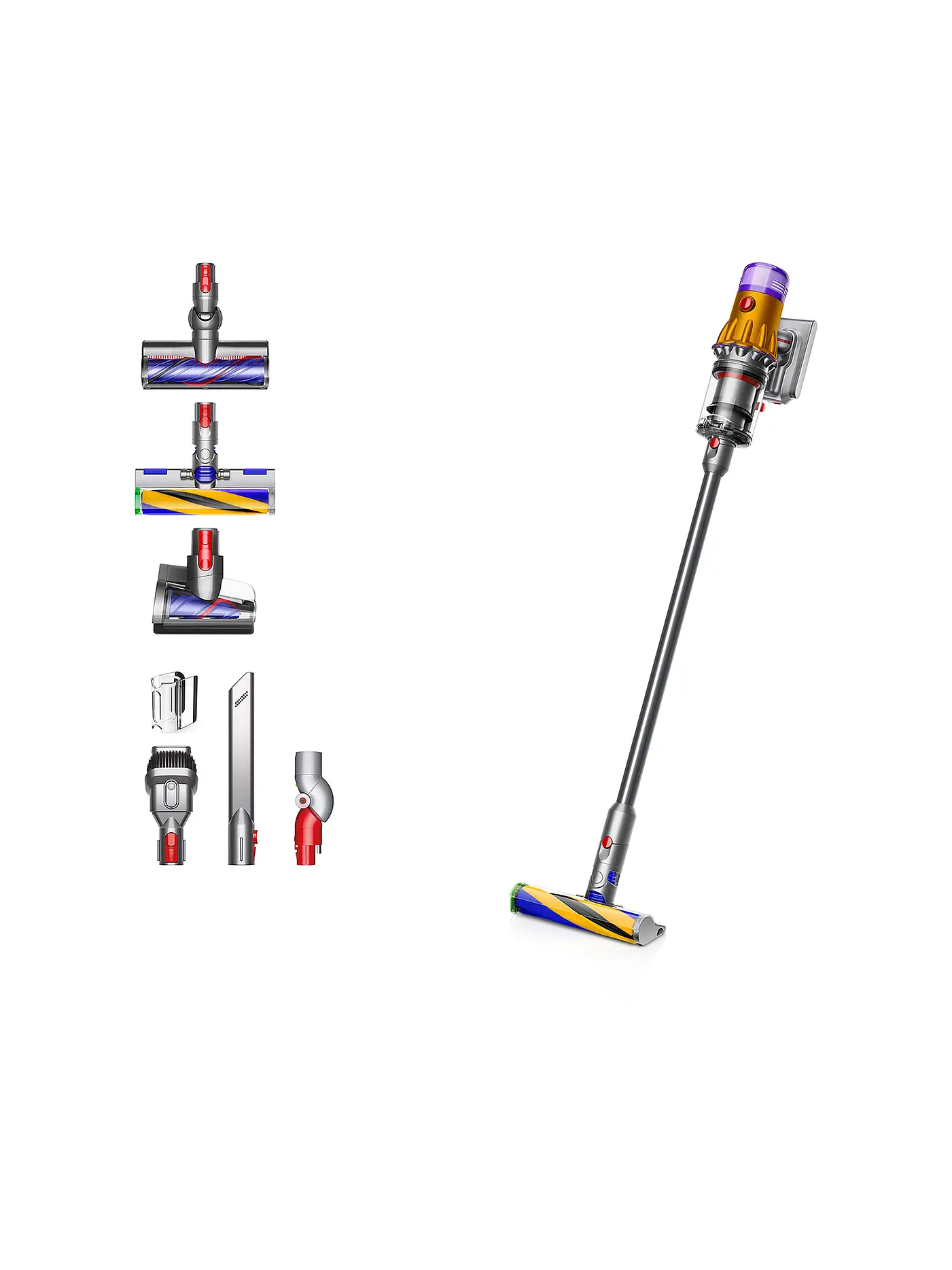 DYSON | Staubsauger V12 DETECT SLIM ABSOLUTE Nickel/Gelb | silber