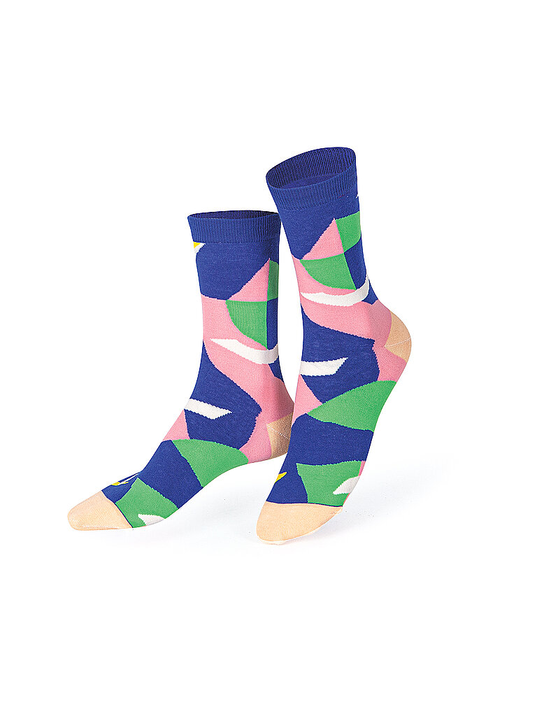 Socken 36-45 3er Pkg. FRESH EGGS Blaugruenrosa bunt damen