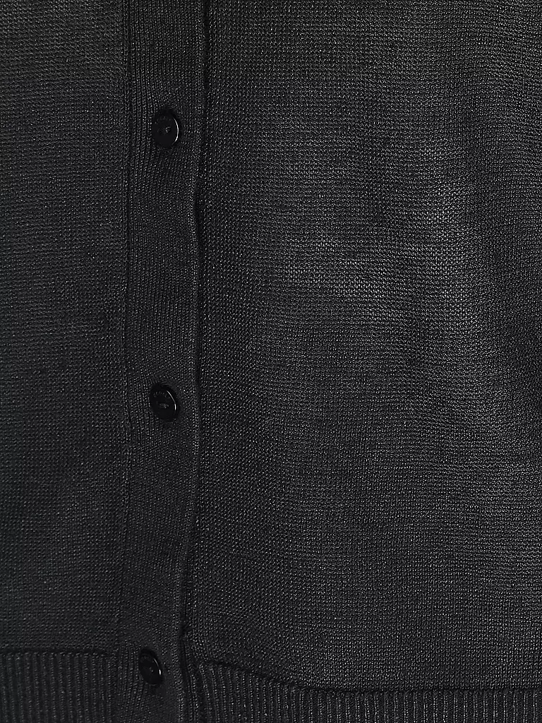 ECOALF | Leinen Strickjacke JUNIPERALF | schwarz