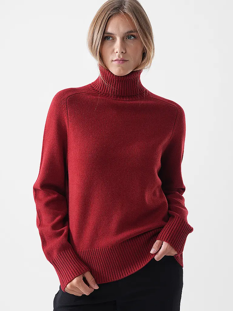 ECOALF | Rollkragenpullover  | dunkelrot