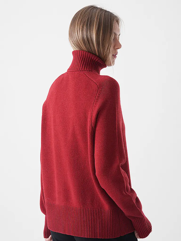 ECOALF | Rollkragenpullover  | dunkelrot