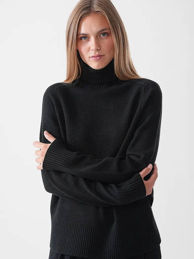 ECOALF | Rollkragenpullover  | schwarz