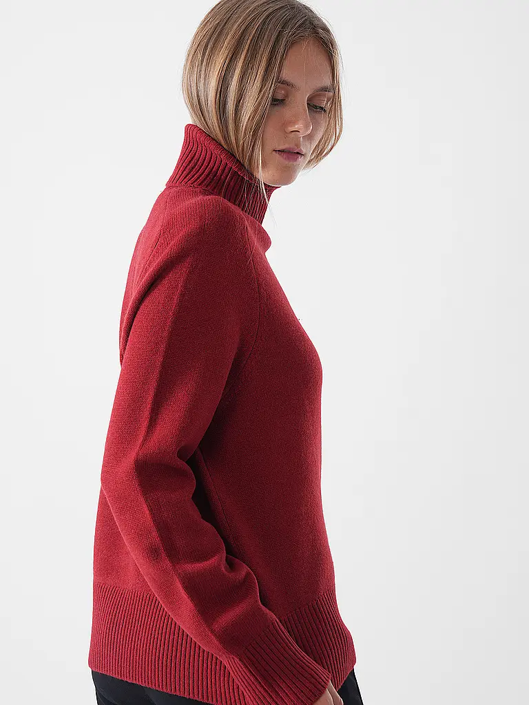 ECOALF | Rollkragenpullover  | dunkelrot