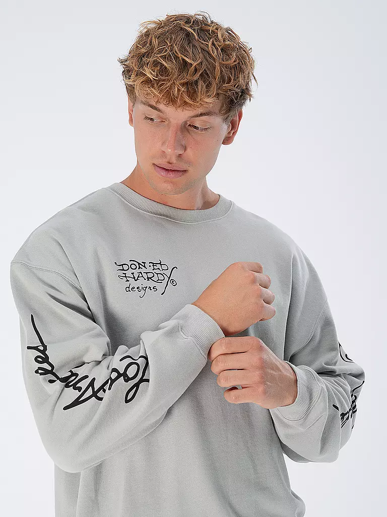 ED HARDY | Pullover MONO FLASH SHEET | grau