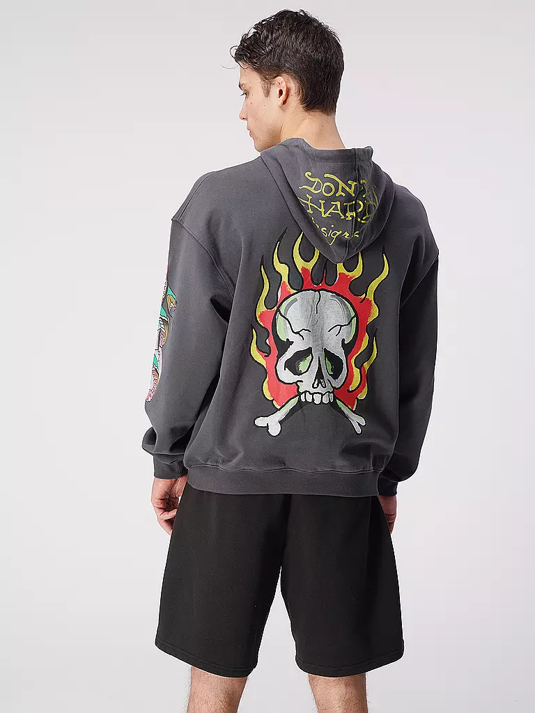 ED HARDY | Sweatjacke BURNING SKULL | schwarz