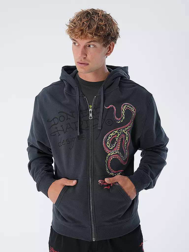 ED HARDY | Sweatjacke DRAG SNAKE  | grau