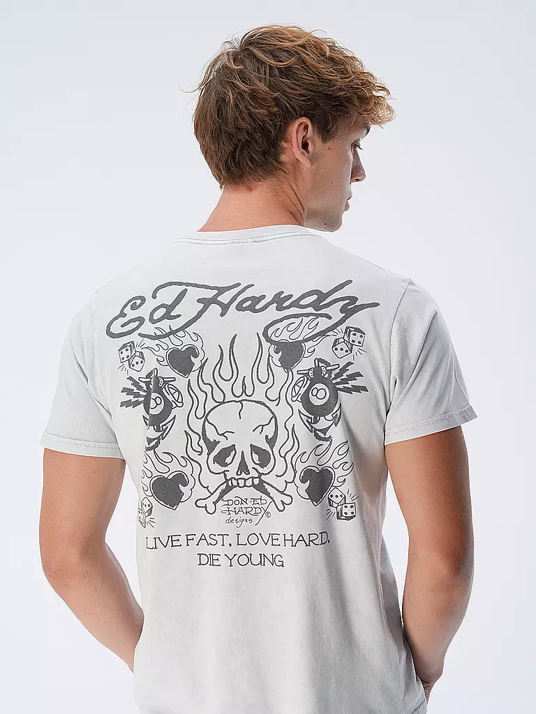 ED HARDY | T-Shirt MONO FLASH  | grau