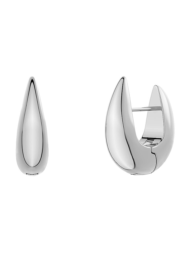 Ohrringe CREST HOOPS Small Steel silber damen