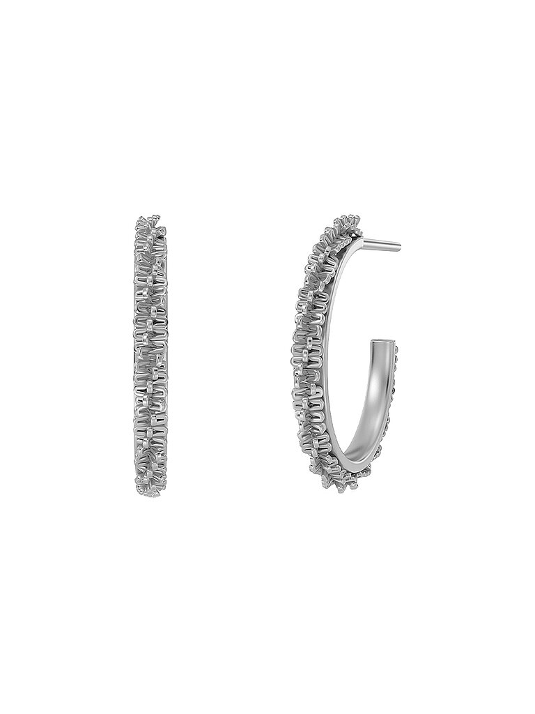 EDBLAD Creolen TINSEL THIN CREOLES XSmall Steel silber damen