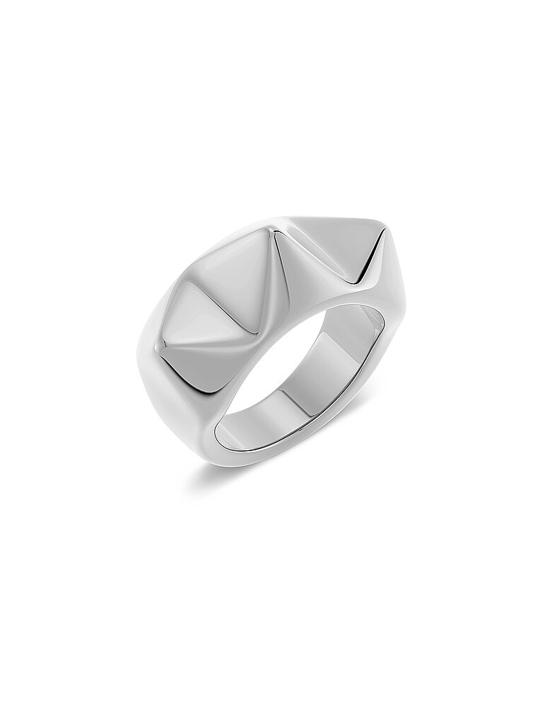 Ring PEAK RIVET Steel silber L damen