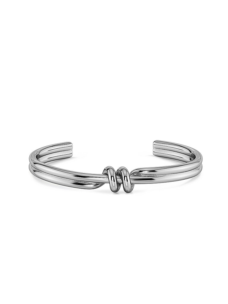 Drehbarer Armreif steel silber L damen