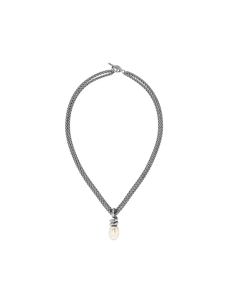 EDBLAD Halskette SWIVEL PEARL Large steel silber