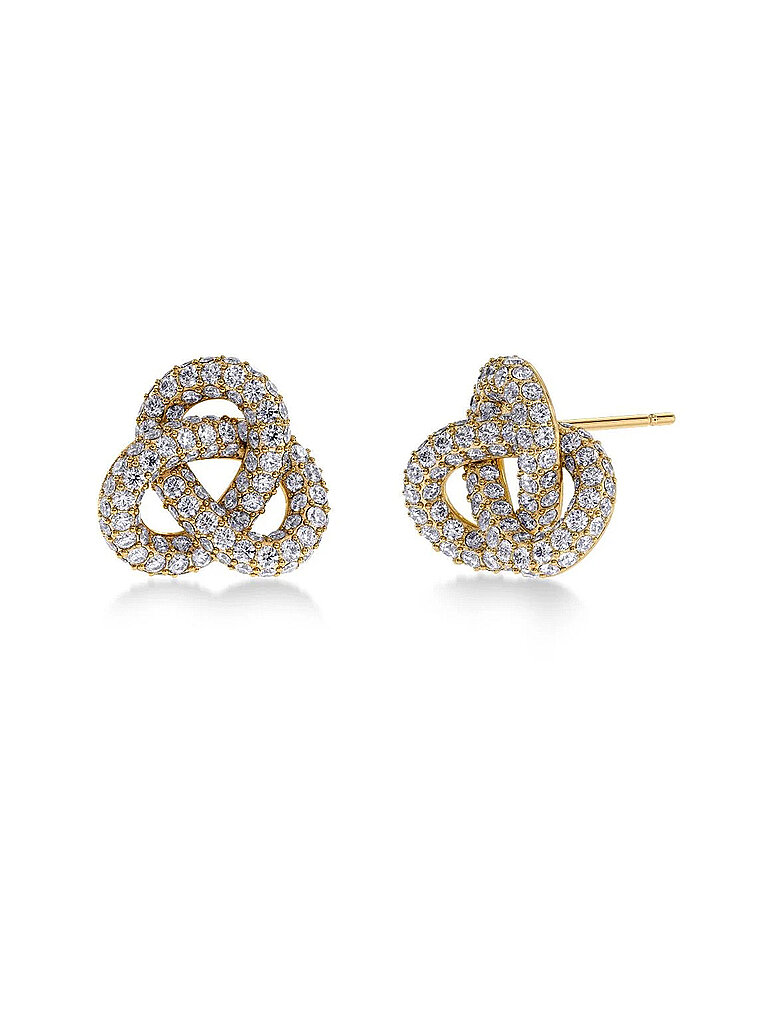 EDBLAD Ohrstecker INFINITY KNOT SPARKLE STUDS Large Gold gold