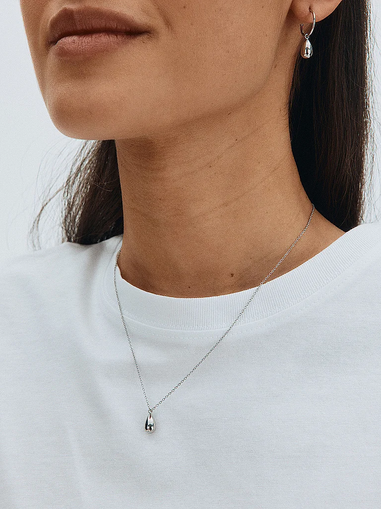 EDBLAD Drop Mini Necklace Steel Silver 2