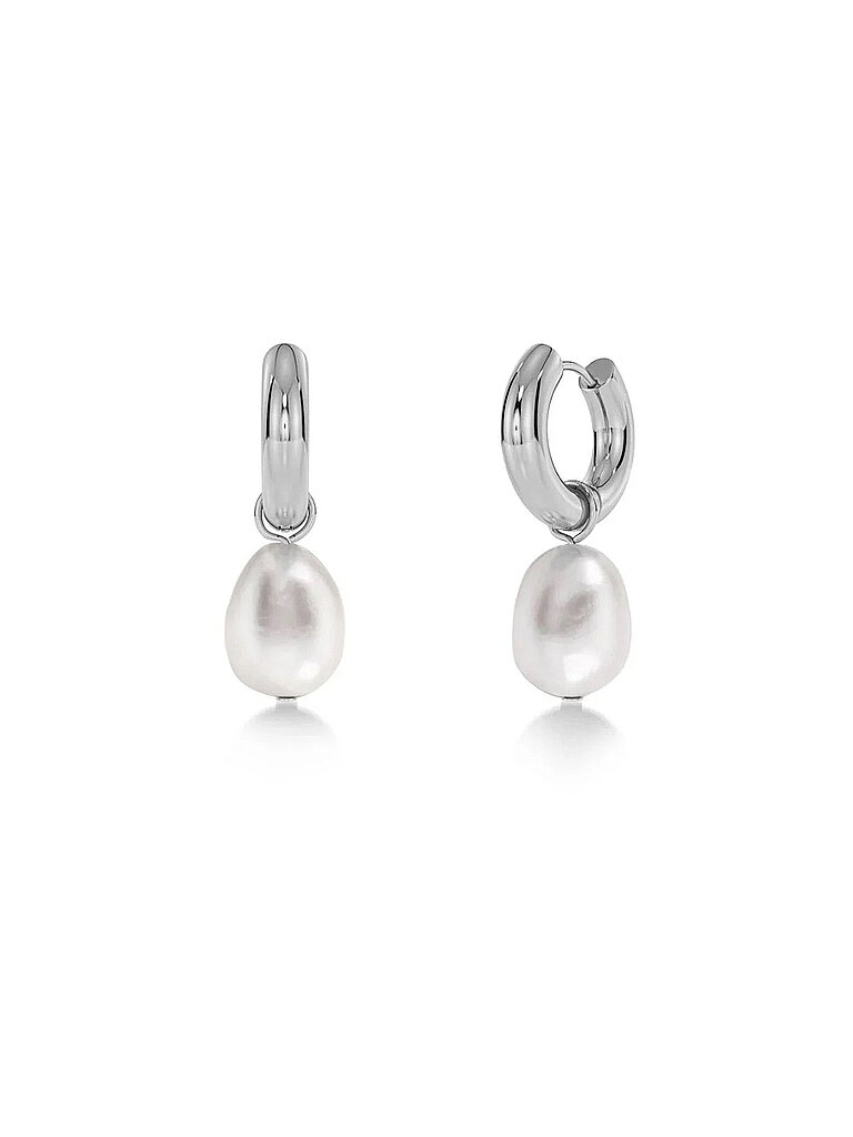 EDBLAD Ohrringe PERLA HOOPS Large Steel silber