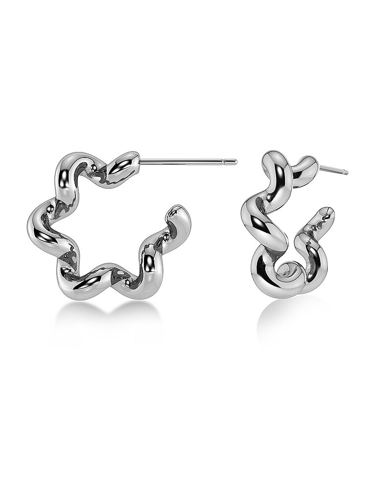 EDBLAD Ohrringe SPIRAL HOOPS Large Silver  silber