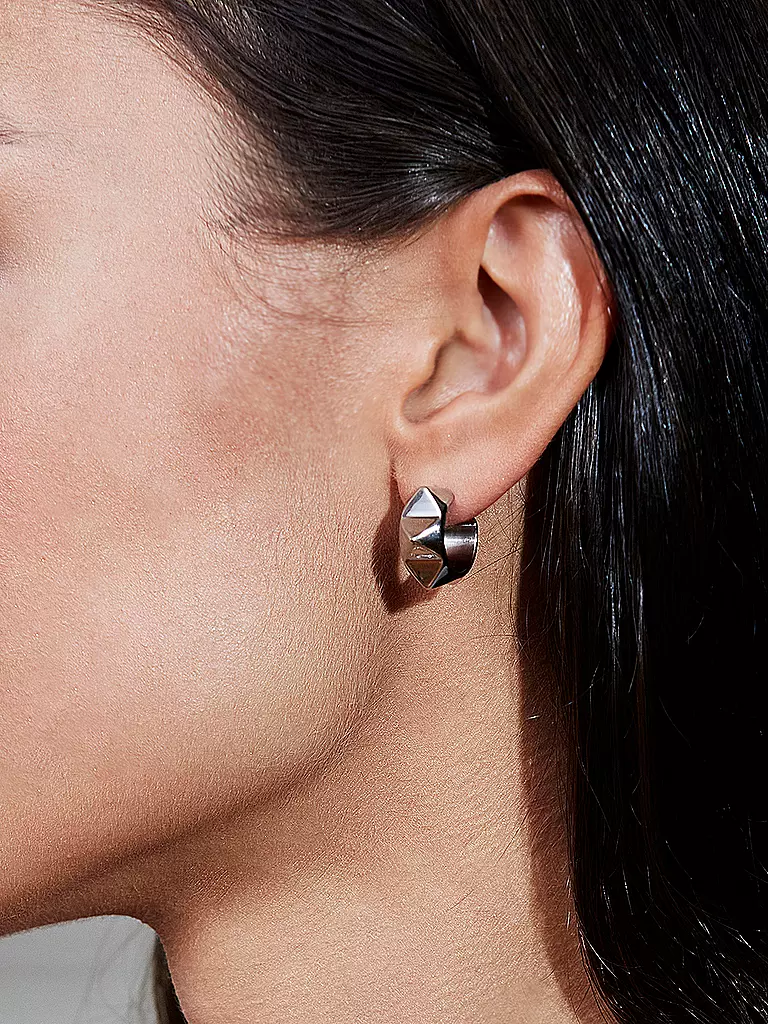 EDBLAD | Creolen PEAK RIVET CREOLES Steel | silber
