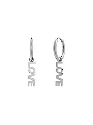 EDBLAD | Ohrringe LOVE HOOPS Steel | silber