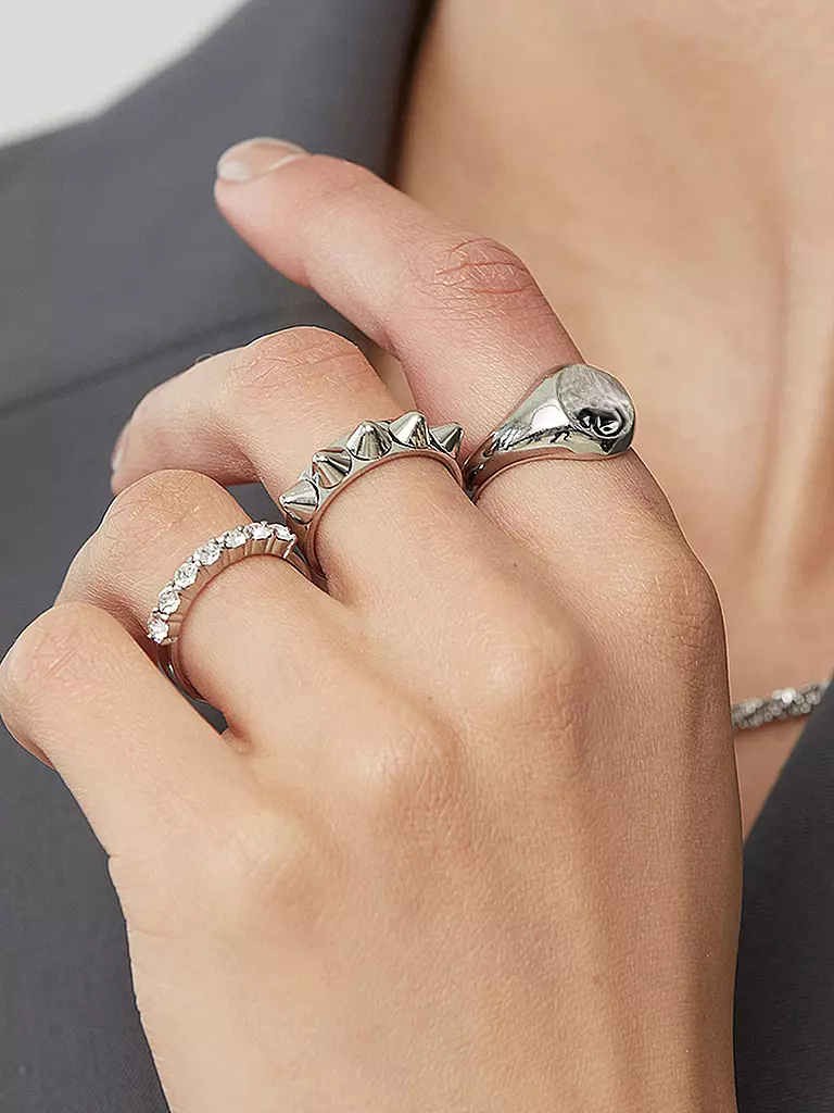 EDBLAD | Ring PEAK Single Steel  | silber