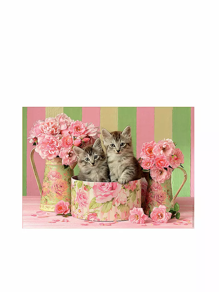 EDUCA | Kätzchen und Rosen 500 Teile Puzzle | keine Farbe