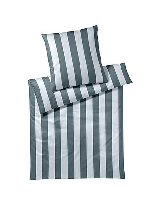 ELEGANTE | Satin-Bettwäsche 70x90cm/140x200cm NIGHT STRIPE Blau