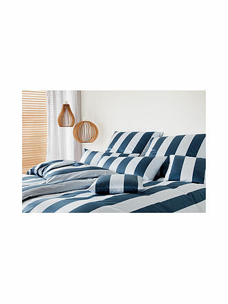 ELEGANTE | Satin-Bettwäsche 70x90cm/140x200cm NIGHT STRIPE Blau