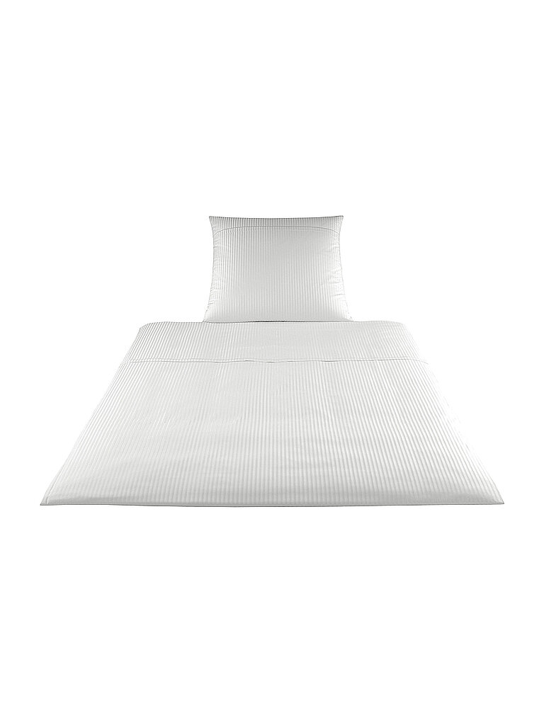 ELEGANTE Damast Bettwäsche Milano 70x90cm/140x200cm Weiss weiss