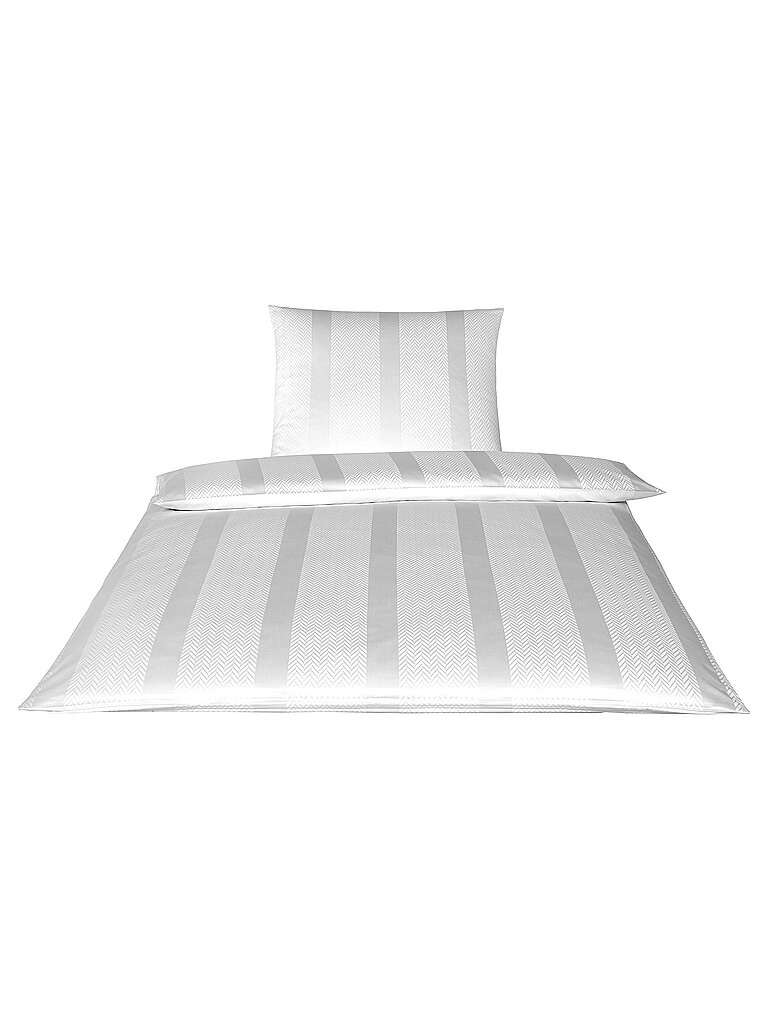 Damast Bettwäsche Metropolis 70x90cm/140x200cm Weiss weiss baby