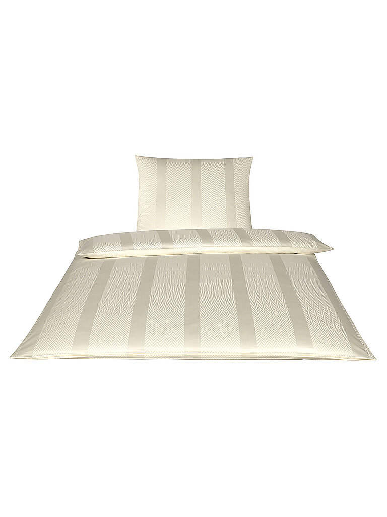 ELEGANTE Damast Bettwäsche Metropolis 70x90cm/140x200cm Natur beige
