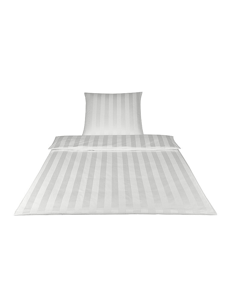 ELEGANTE Damast-Bettwäsche  70x90cm/140x200cm (Weiss) weiss