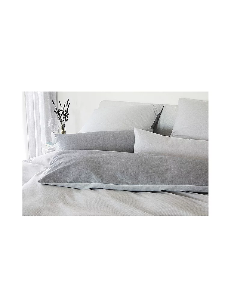 ELEGANTE Parure de lit réversible en flanelle Tender 70x90cm/140x200cm Gris gris clair