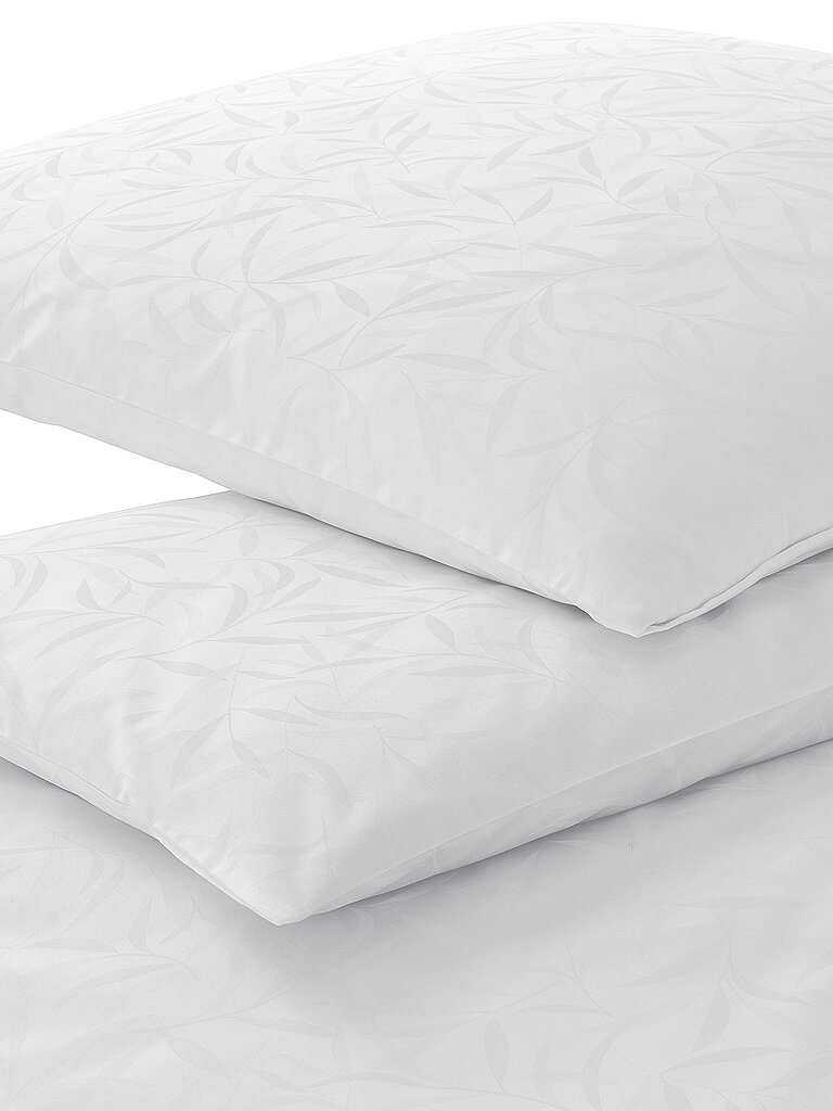 ELEGANTE Damast Bettwäsche MURIEL 70x90cm/140x200cm Weiss weiss