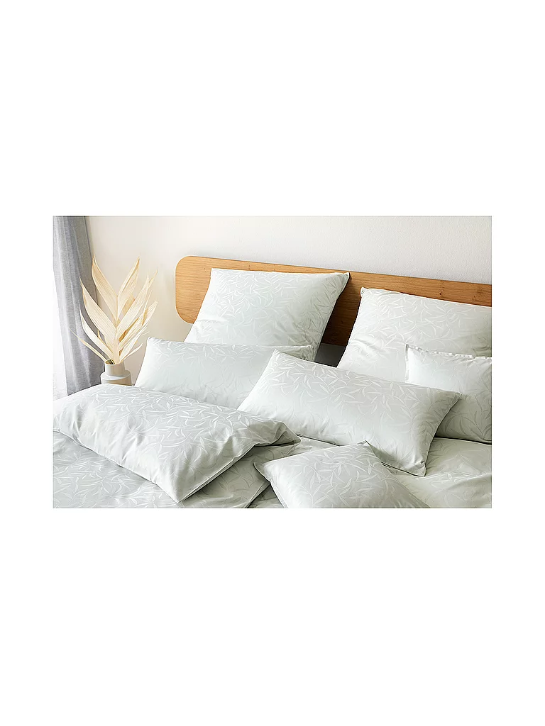 ELEGANTE Linge de lit en damas MURIEL 70x90cm/140x200cm Vert pastel vert clair