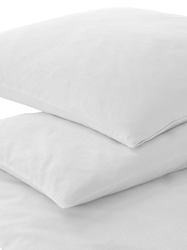 ELEGANTE Damast Bettwäsche PAISLEY 70x90cm/140x220cm Weiss weiss