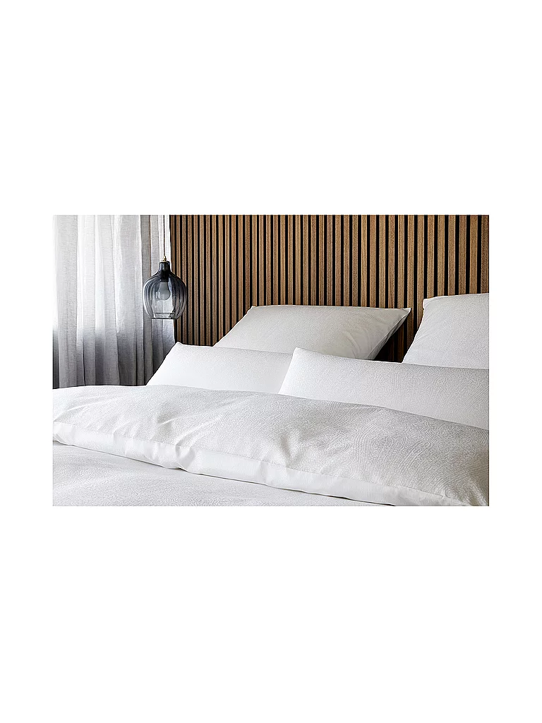 ELEGANTE Linge de lit en damas PAISLEY 70x90cm/140x220cm Blanc blanc