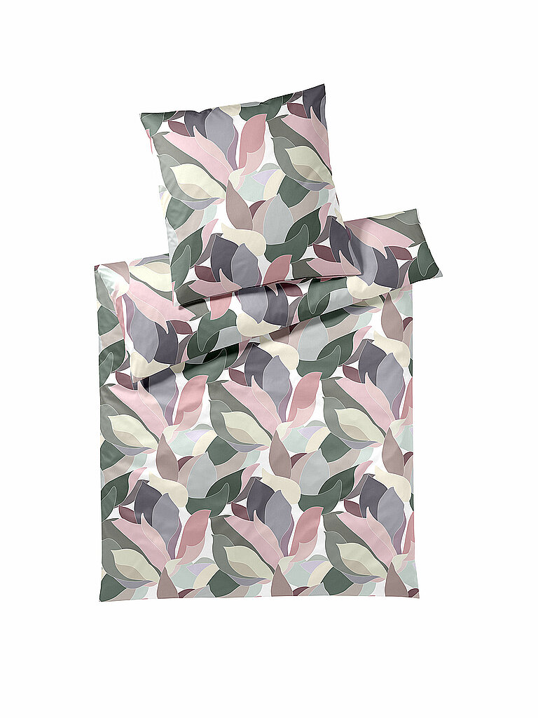 Satin-Bettwäsche 70x90cm/140x200cm NIGHT GARDEN Puder beere baby