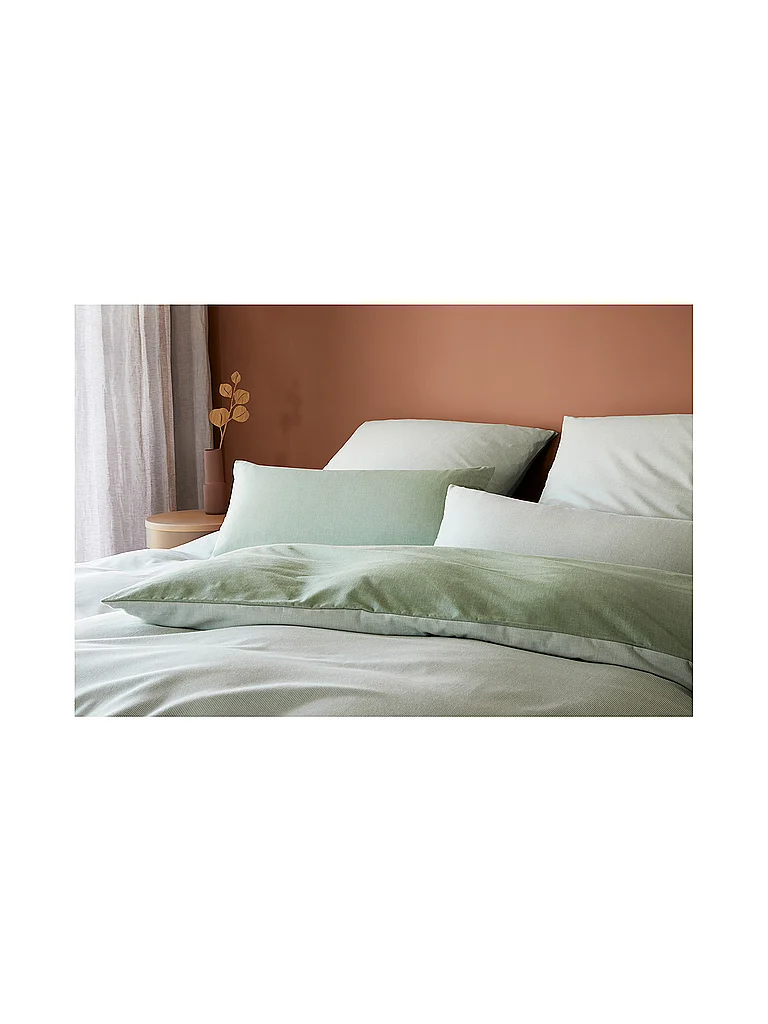 ELEGANTE Ropa de cama de franela reversible TENDER 140/200CM Verde verde