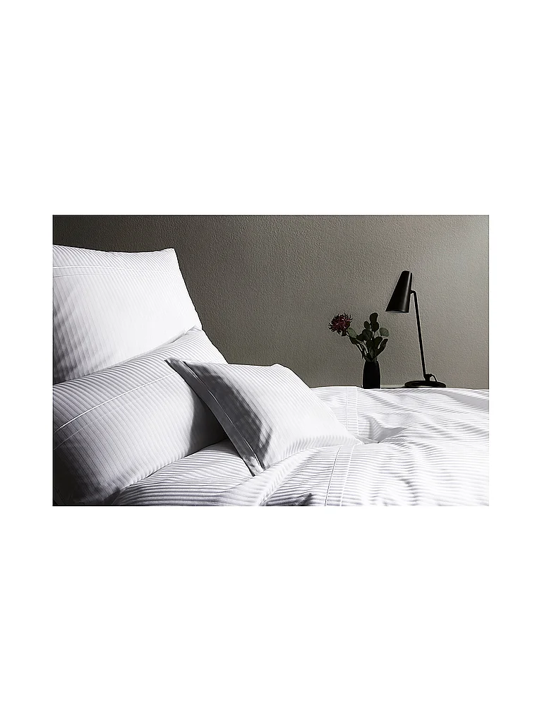 ELEGANTE Damasco Ropa de cama MILANO 70x90cm/140x220cm Blanco blanco