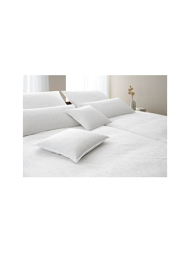 ELEGANTE Linge de lit en damas DELIGHT 70x90cm/140x200cm Blanc blanc