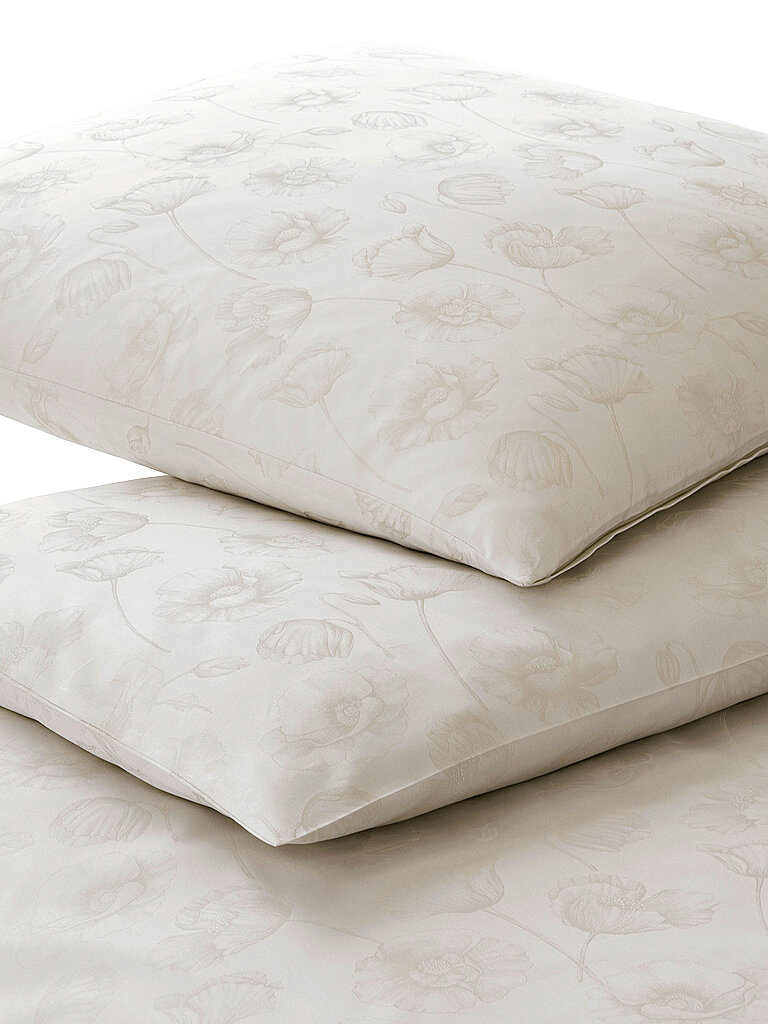 ELEGANTE Damast Bettwäsche POPPY 70x90cm/140x200cm Natur beige