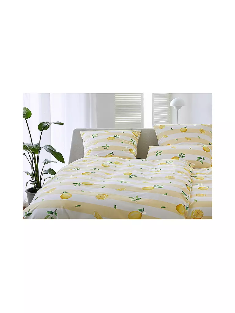 ELEGANTE | Batist Bettwäsche 140x200cm LEMON Sonnengelb | gelb