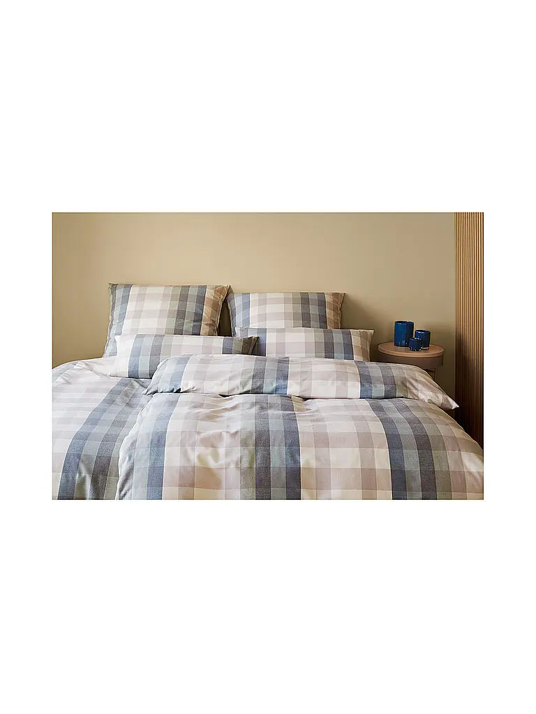 ELEGANTE | Flanell Bettwäsche GLASGOW 70x90cm/140x200cm Blau | blau