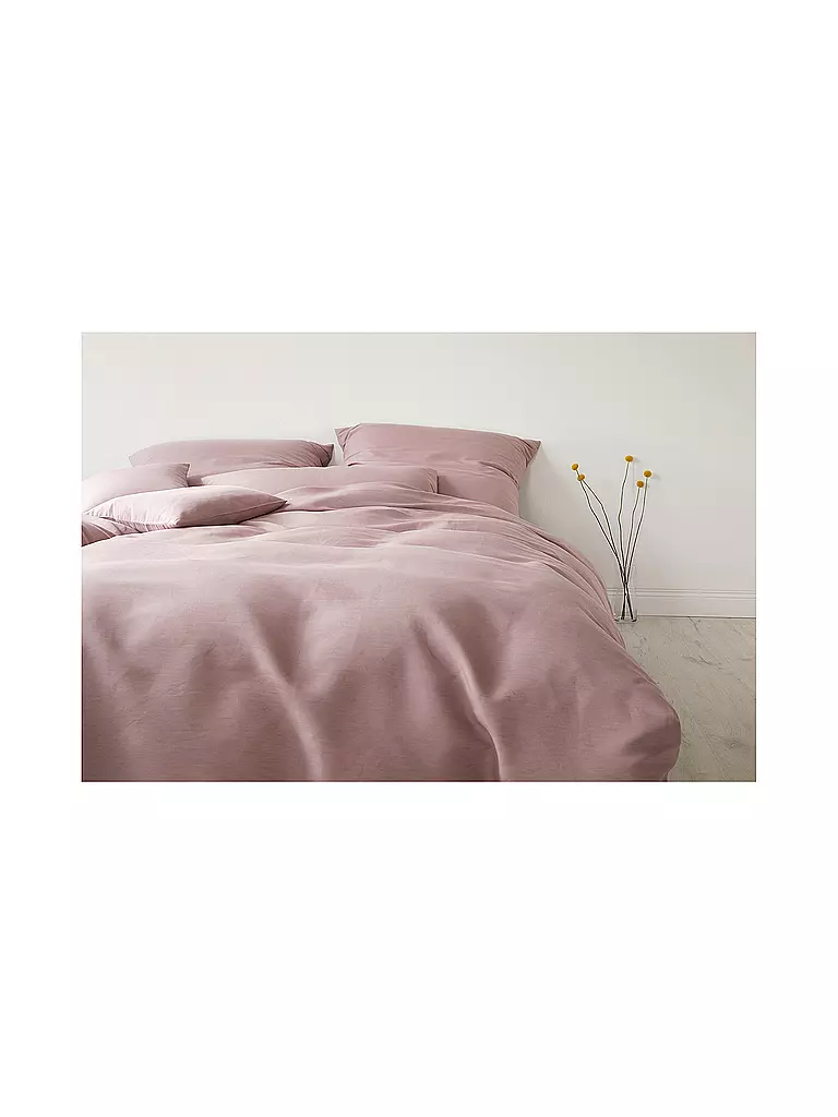 ELEGANTE | Halbleinen Bettwäsche Breeze 70x90cm/140x200cm Rose | rosa