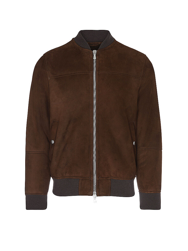 ELEVENTY Lederjacke braun | 48