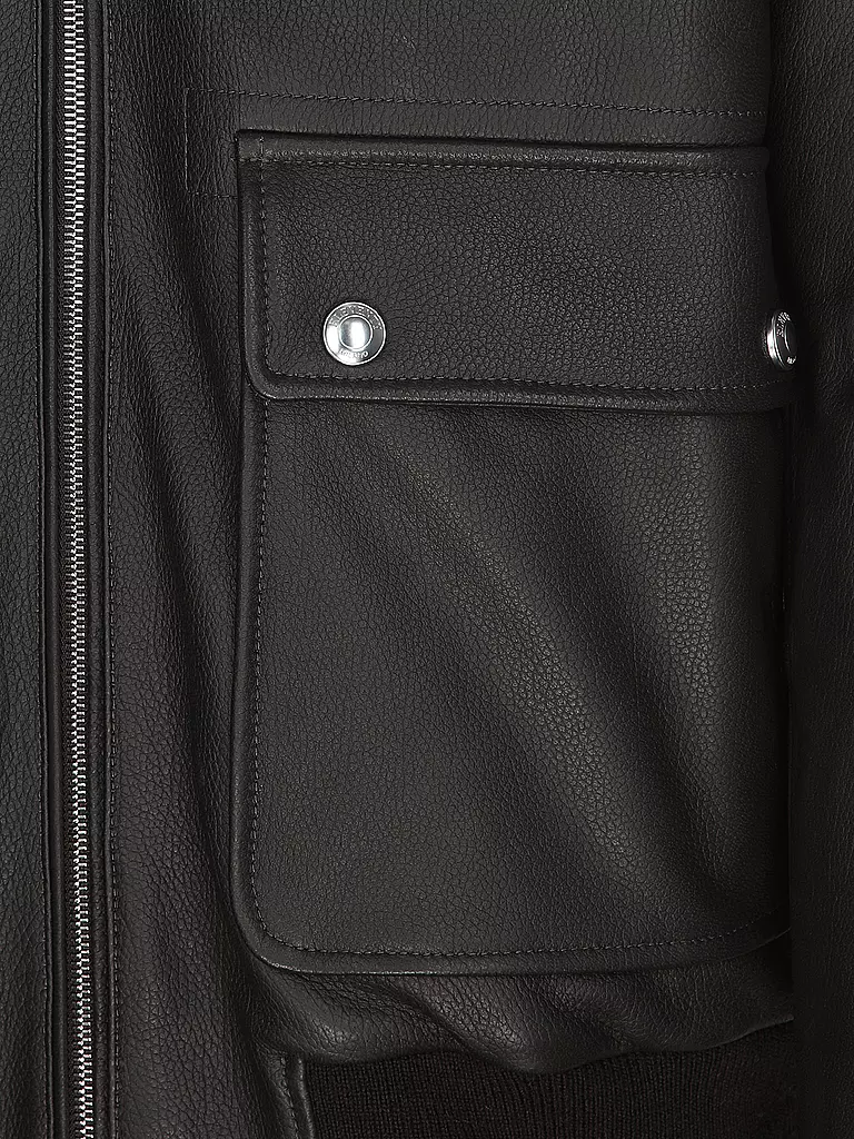 ELEVENTY | Lederjacke | braun