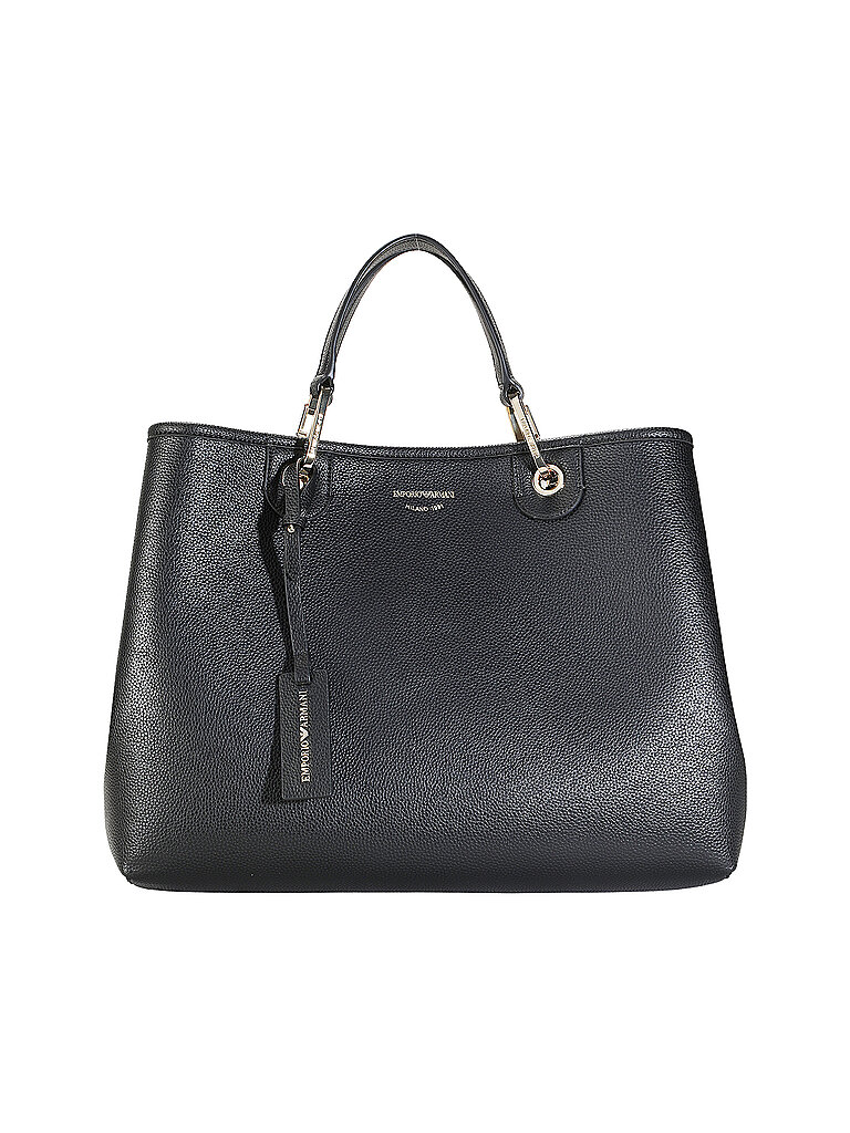 EMPORIO ARMANI Ledertasche - Shopper MYEA medium schwarz