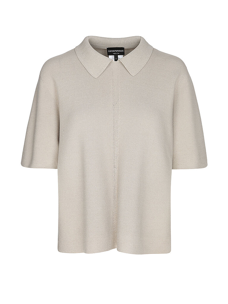 EMPORIO ARMANI Strickpoloshirt beige