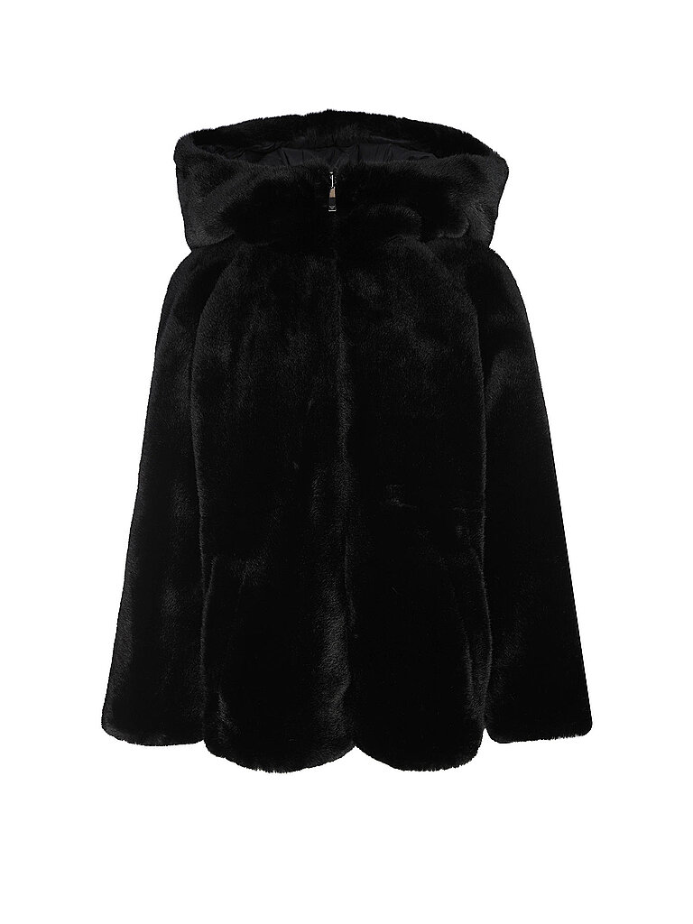 EMPORIO ARMANI Wendejacke in Felloptik schwarz | 38