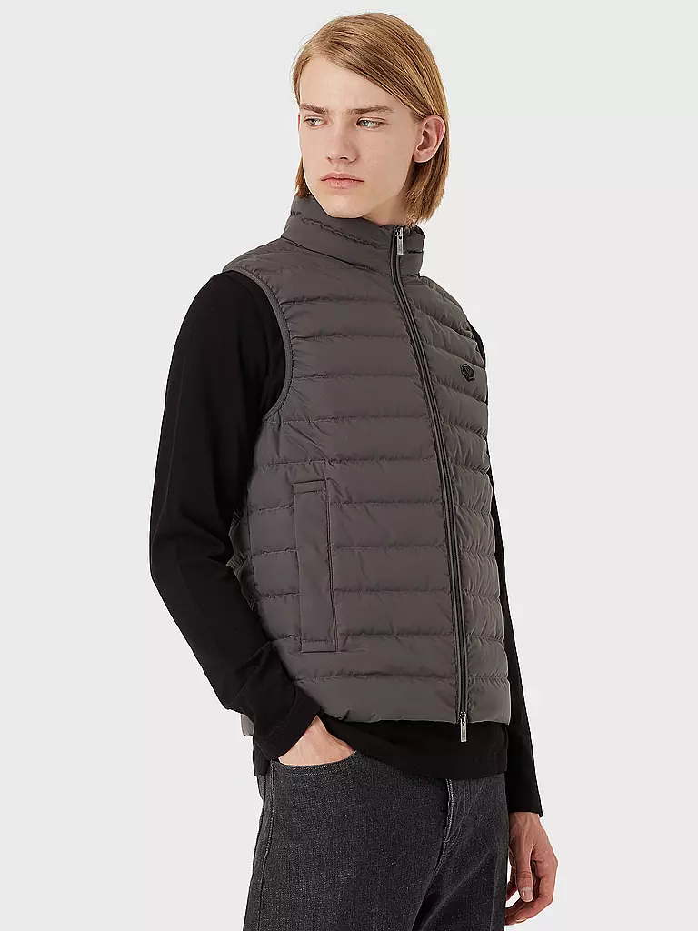 EMPORIO ARMANI | Daunensteppgilet | grau