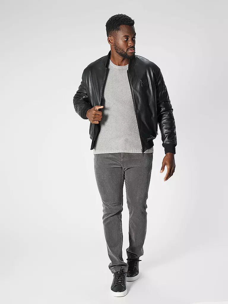 EMPORIO ARMANI | Lederjacke  | schwarz